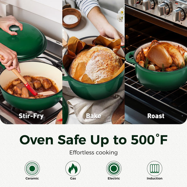 7-Piece Enameled Cast Iron Cookware Set