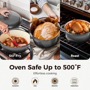 7-Piece Enameled Cast Iron Cookware Set