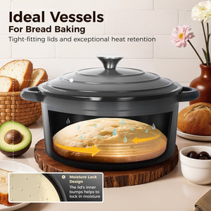 7-Piece Enameled Cast Iron Cookware Set