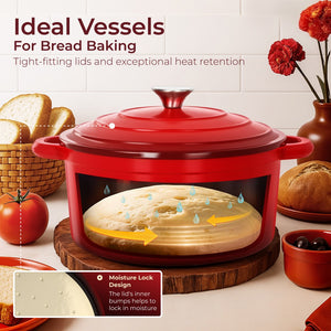7-Piece Enameled Cast Iron Cookware Set