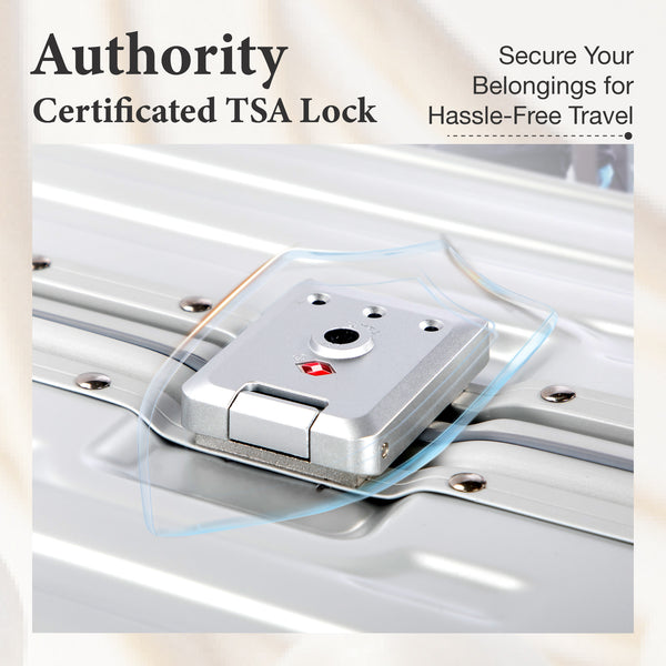 Hard Shell Aluminium Frame Luggage Set with TSA Lock