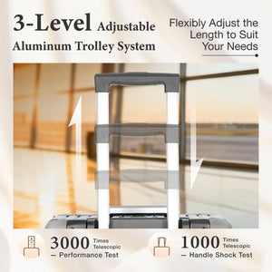 Aluminium Frame PC Hard Shell Trunk Suitcase with TSA Lock & Spinner Wheels
