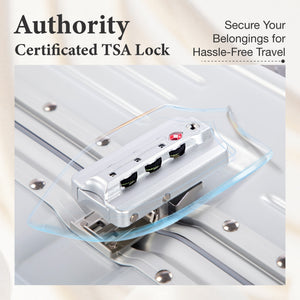 Aluminium Frame PC Hard Shell Trunk Suitcase with TSA Lock & Spinner Wheels