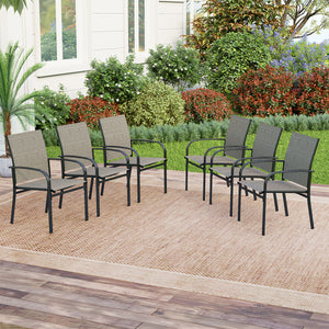 Lightweight Textilene Garden Dining Chairs 4PC