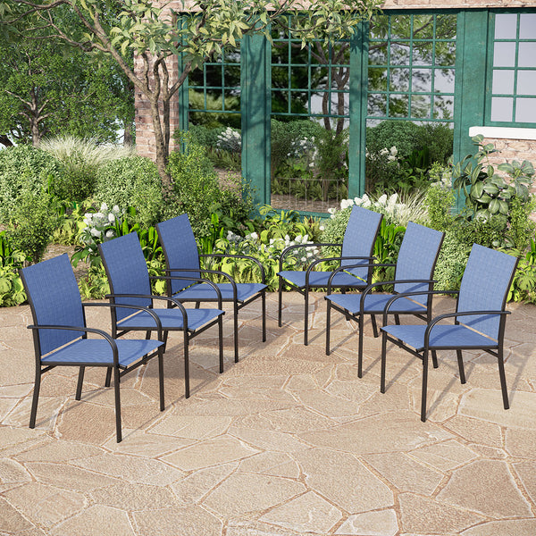 Lightweight Textilene Garden Dining Chairs 4PC