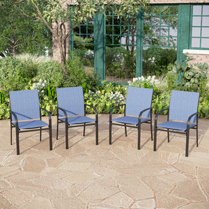Lightweight Textilene Garden Dining Chairs 4PC