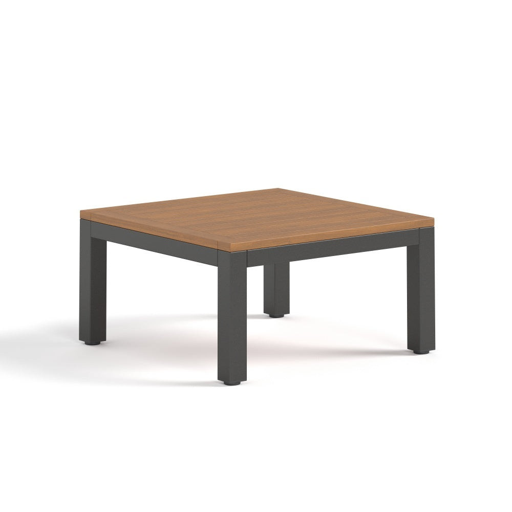 Square Acacia Wood Coffee Table with Metal Frame