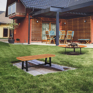 160cm Acacia Wood Garden Bench for Outdoor Patio