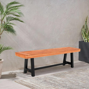 160cm Acacia Wood Garden Bench for Outdoor Patio
