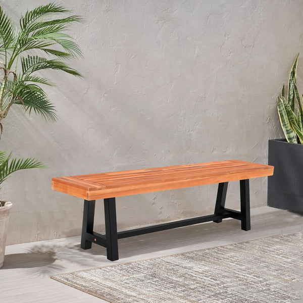 160cm Acacia Wood Garden Bench for Outdoor Patio