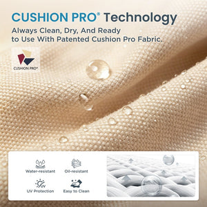 7-Seater Outdoor Metal Wave Sofa Set with Ottomans