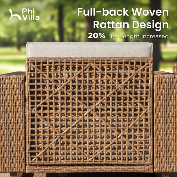 Catalina 6-Seater Modern Patio Sectional Rattan Sofa Set