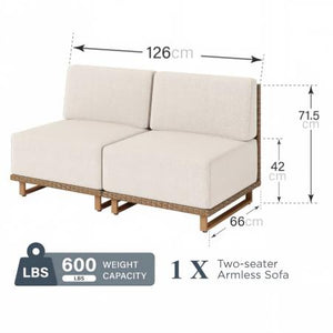 2-Seater Armless Sofa-Lengthening Extension Unit for Catalina Modular Sectionals