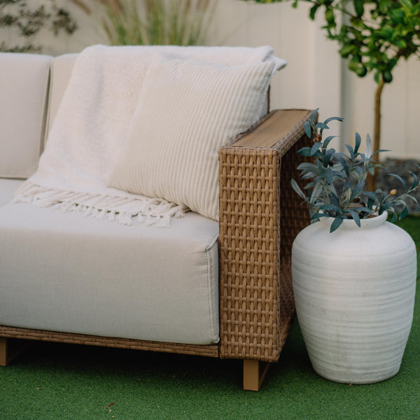 Garden Rattan Loveseat-Add-on Piece for Catalina Sofa Set