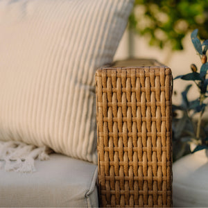 Garden Rattan Loveseat-Add-on Piece for Catalina Sofa Set