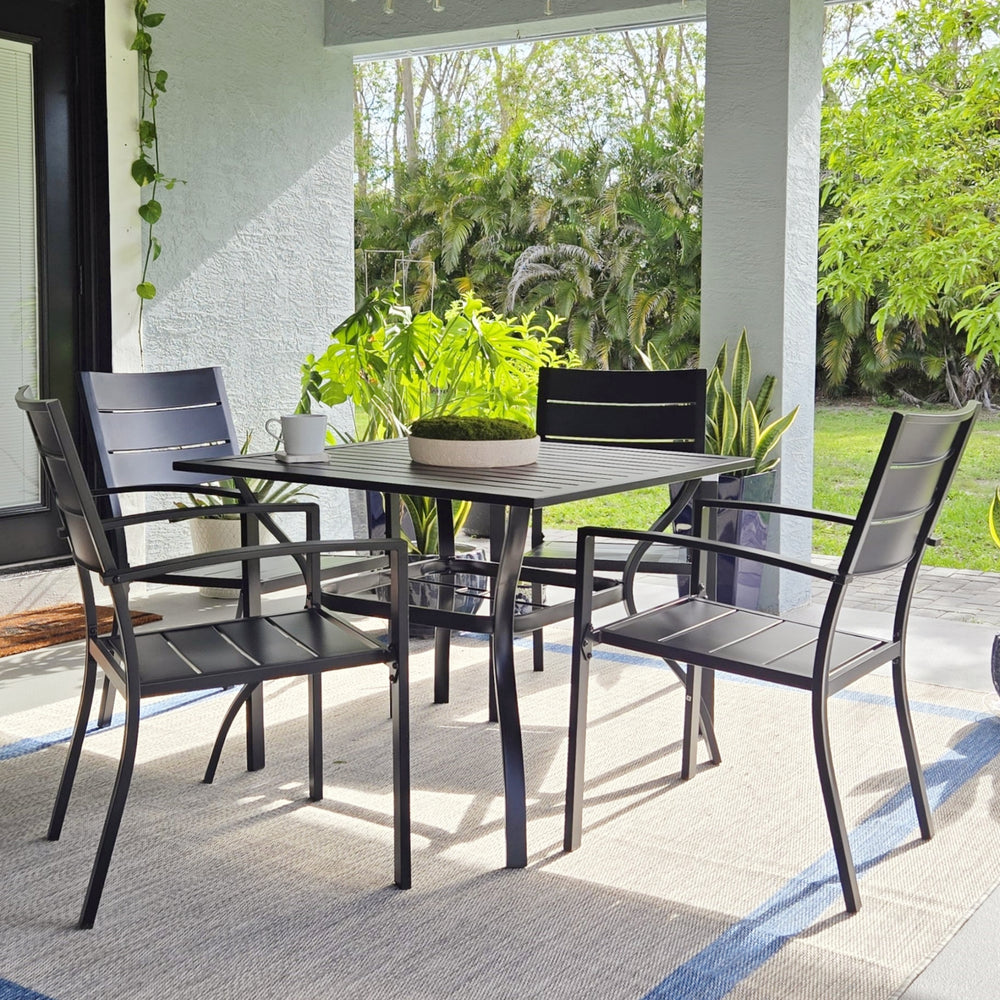 Veranda 4-Seater Outdoor Dining Set with Square Table