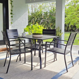 Veranda 4-Seater Outdoor Dining Set with Square Table