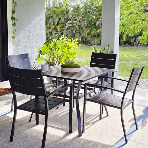Veranda 4-Seater Outdoor Dining Set with Square Table