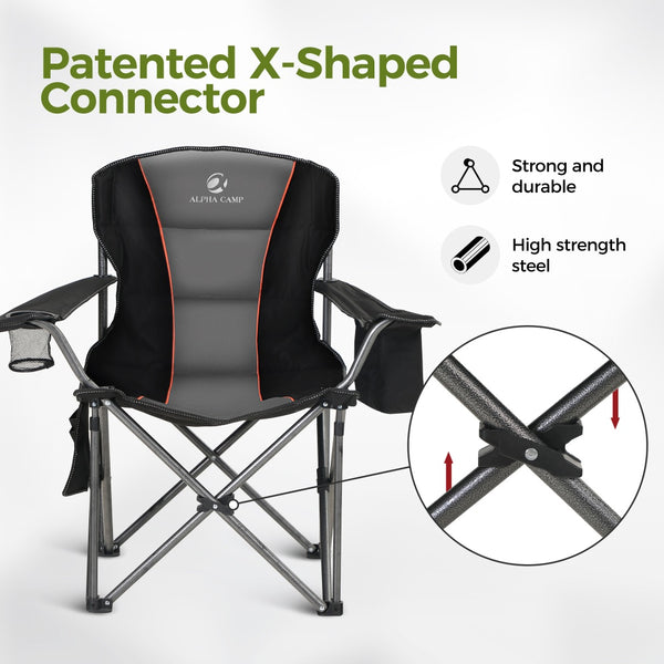 Thickened Folding Camping Chair with Armrests