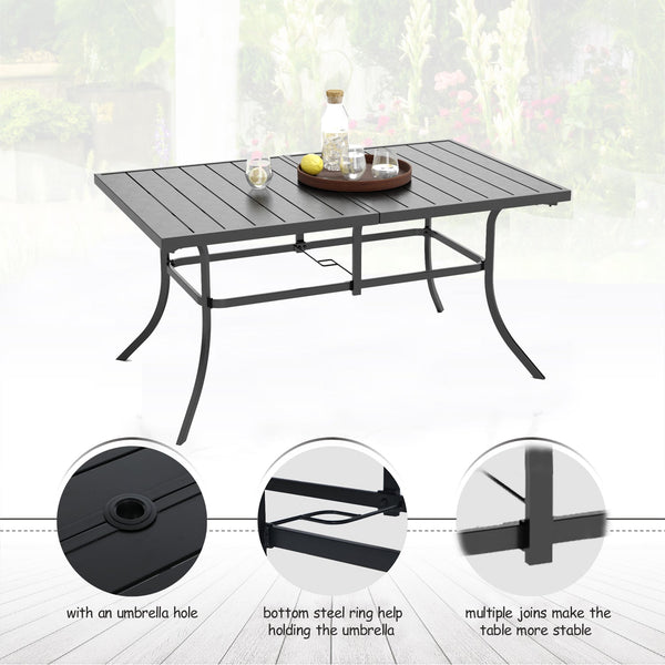 7-Piece Garden Dining Set with Handcrafted Rattan Rope Chairs