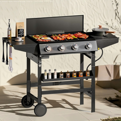 All-in-One Propane Grill with Extra-Large 482 Sq.In Cooking Area, 52,000 BTU