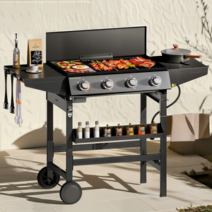 All-in-One Propane Grill with Extra-Large 482 Sq.In Cooking Area, 52,000 BTU