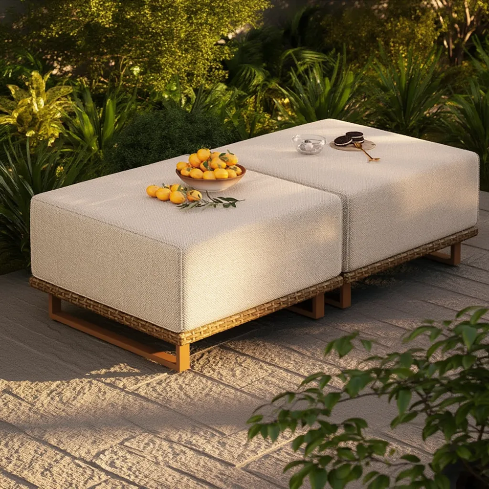 2 Ottomans for Catalina Modular Wicker Sectionals